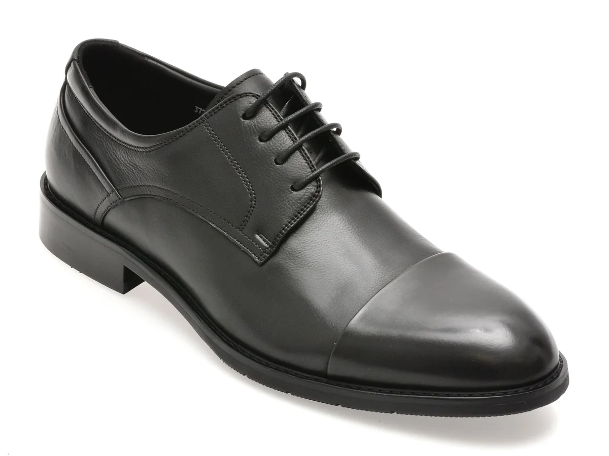 Pantofi Eleganti Epica Negri, J7360, Din Piele Naturala