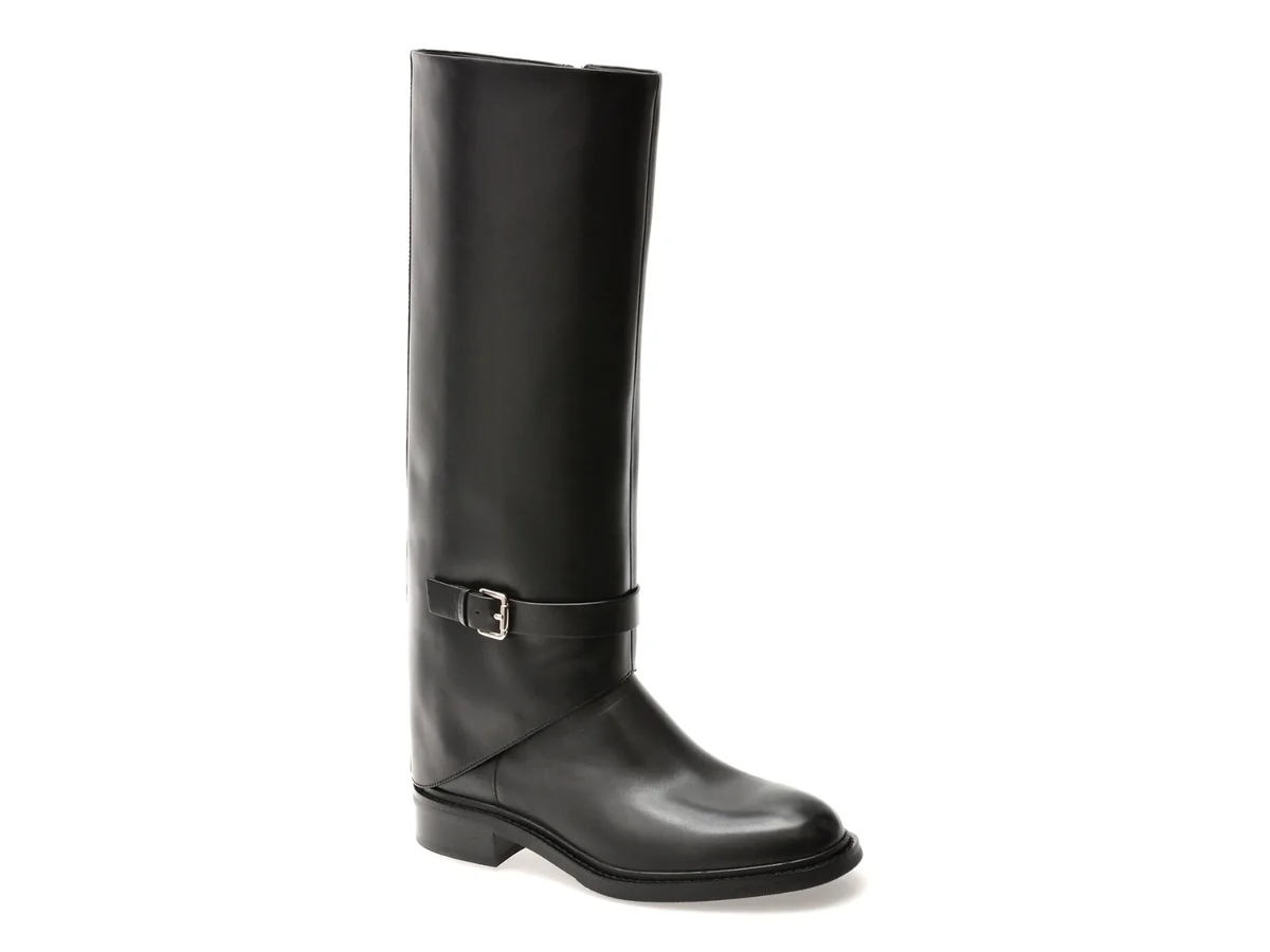 Cizme Epica Premium Negre, 1707, Din Piele Naturala
