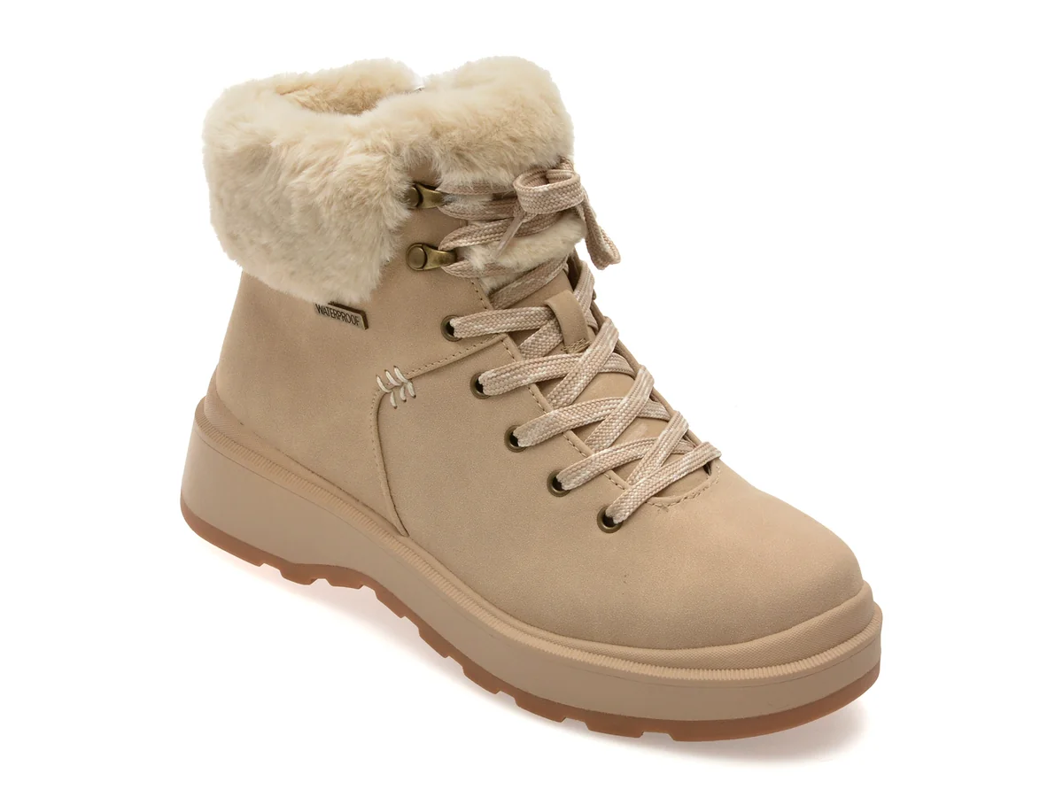 Ghete Skechers Nude, Park City, Din Piele Ecologică