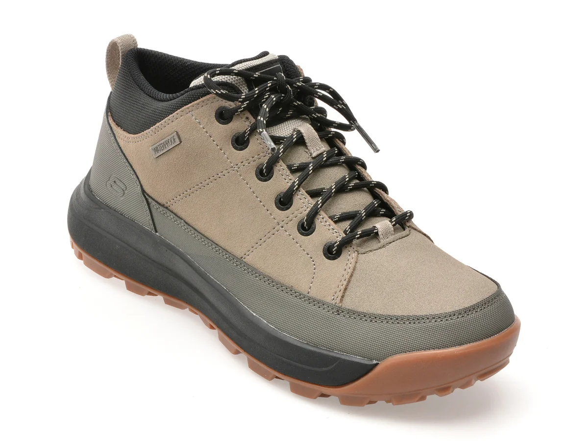 Ghete Skechers Gri Cambert Din Piele Naturală