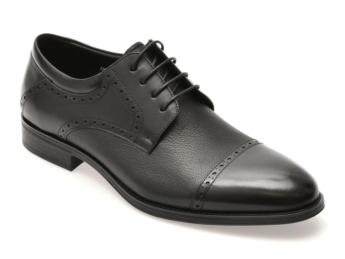 Pantofi Eleganti Epica Negri J3856 Din Piele Naturală
