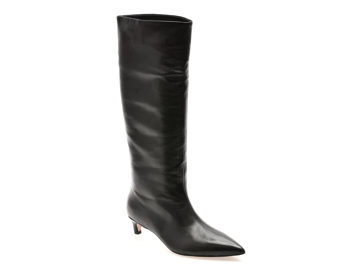 Cizme Elegante Epica Negre, N795, Din Piele Naturala