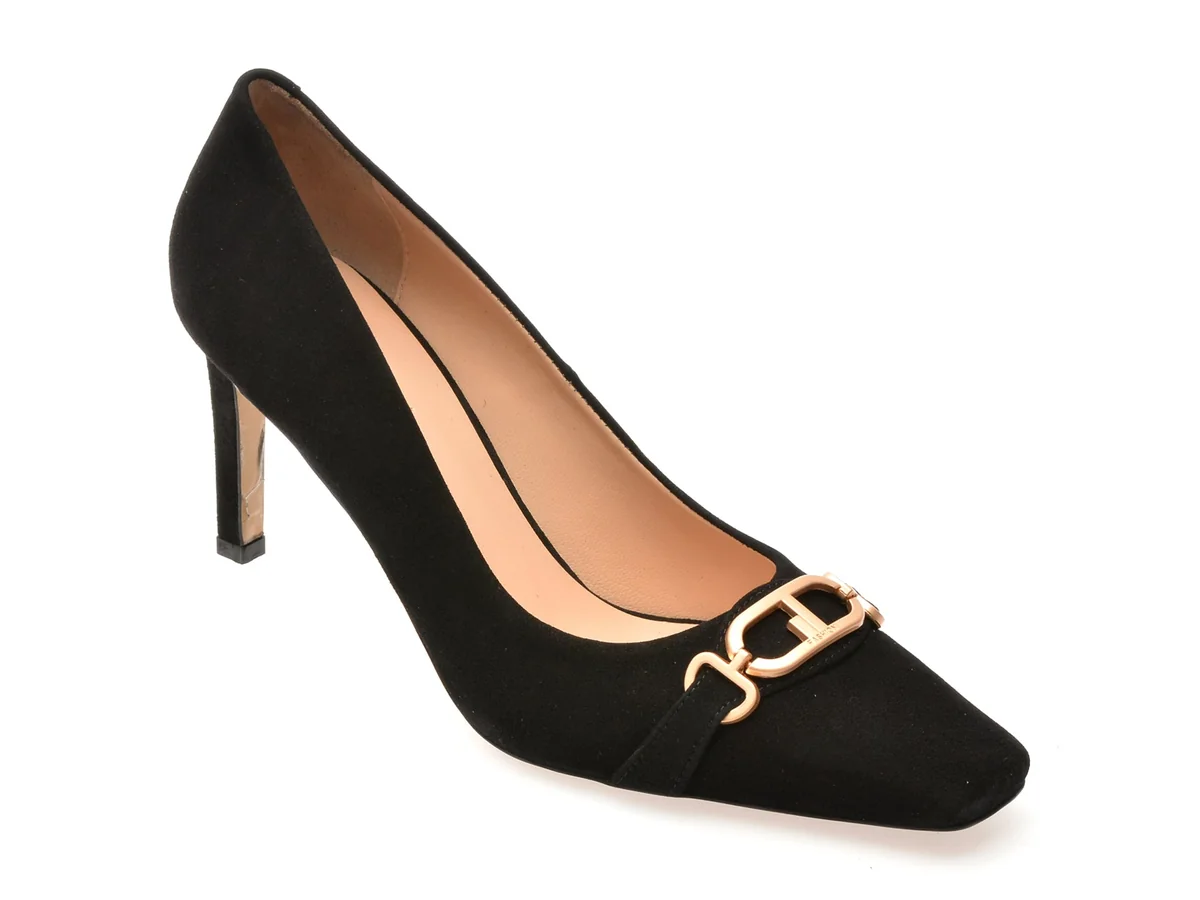 Pantofi Eleganți Epica Negri 6673504 Din Piele Întoarsă
