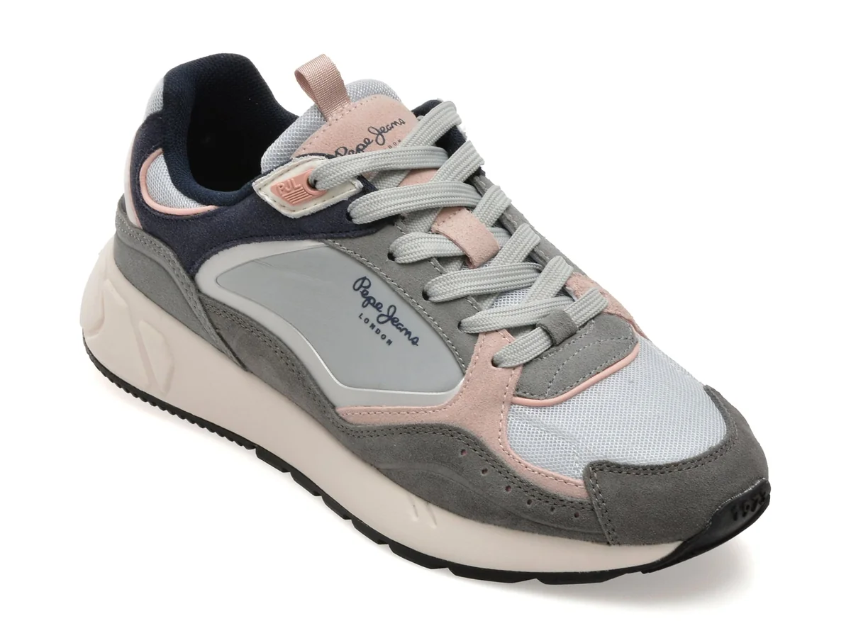 Pantofi Sport Pepe Jeans Gri Ls60011 Din Material Textil