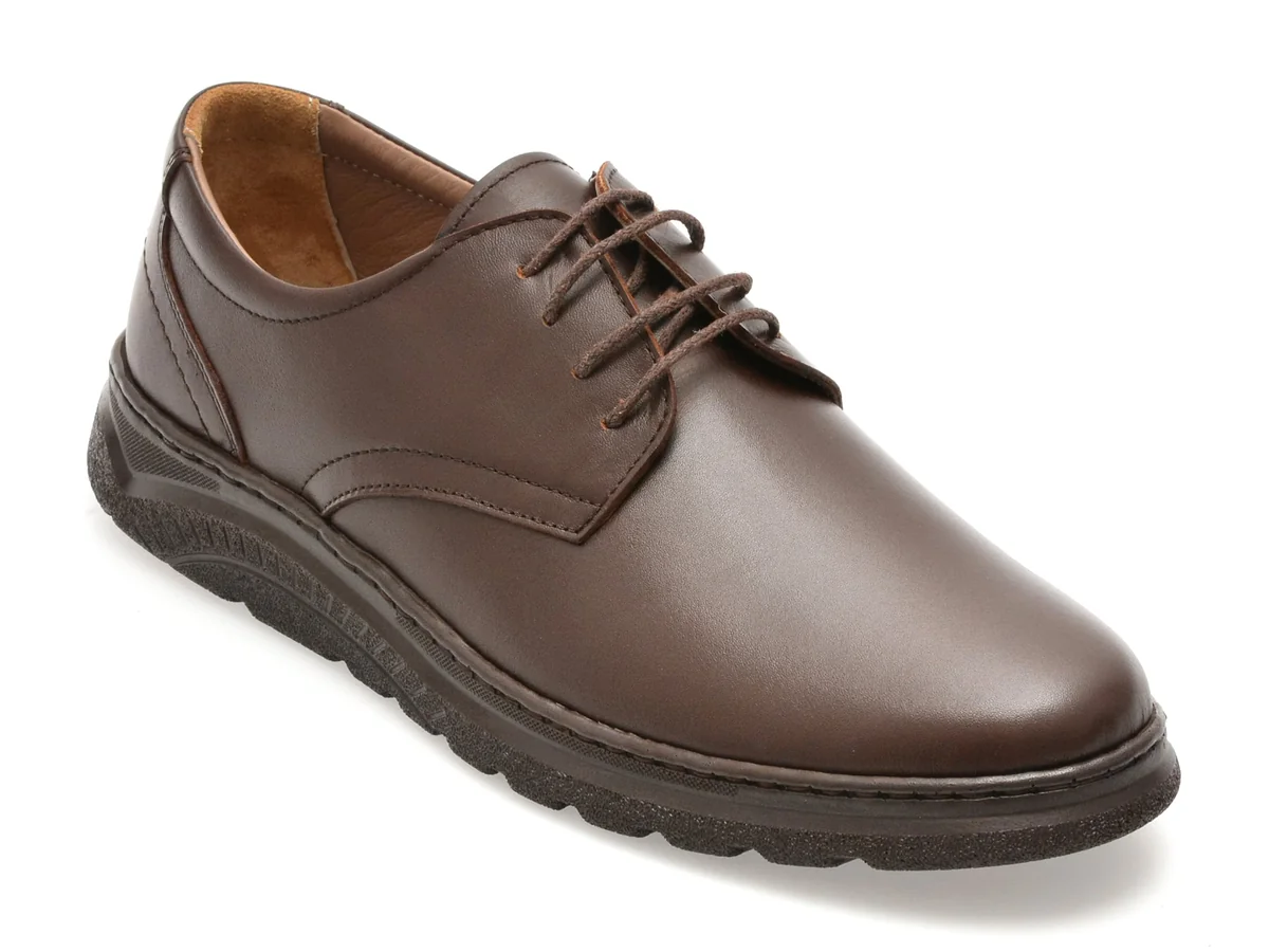 Pantofi Bite The Bullet Maro, FL362T, Din Piele Naturala