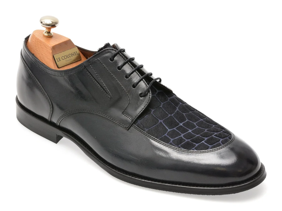 Pantofi Eleganți Le Colonel Bleumarin, 63622, Din Piele Naturală