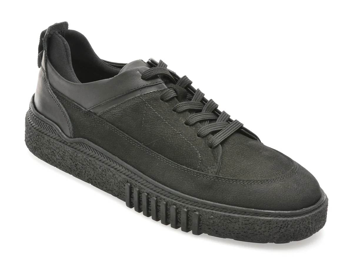 Pantofi Sport Gryxx Negri, M7609, Din Nabuc