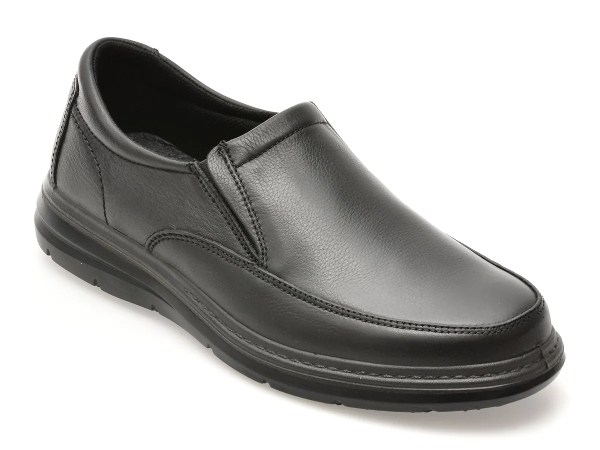 Pantofi Imac Negri, 851290, Din Piele Naturală