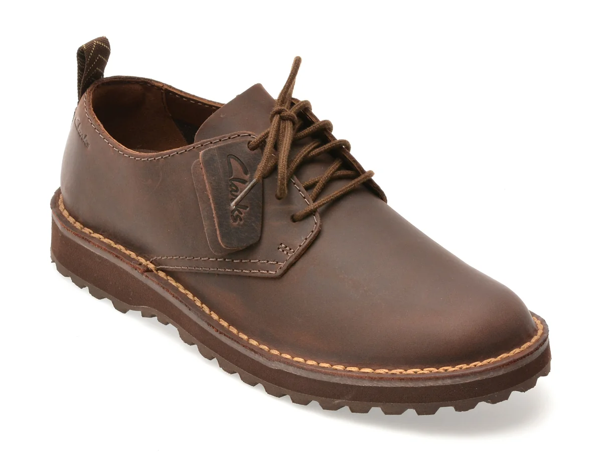Pantofi Clarks Maro, Solsbury Lace, Din Piele Naturala
