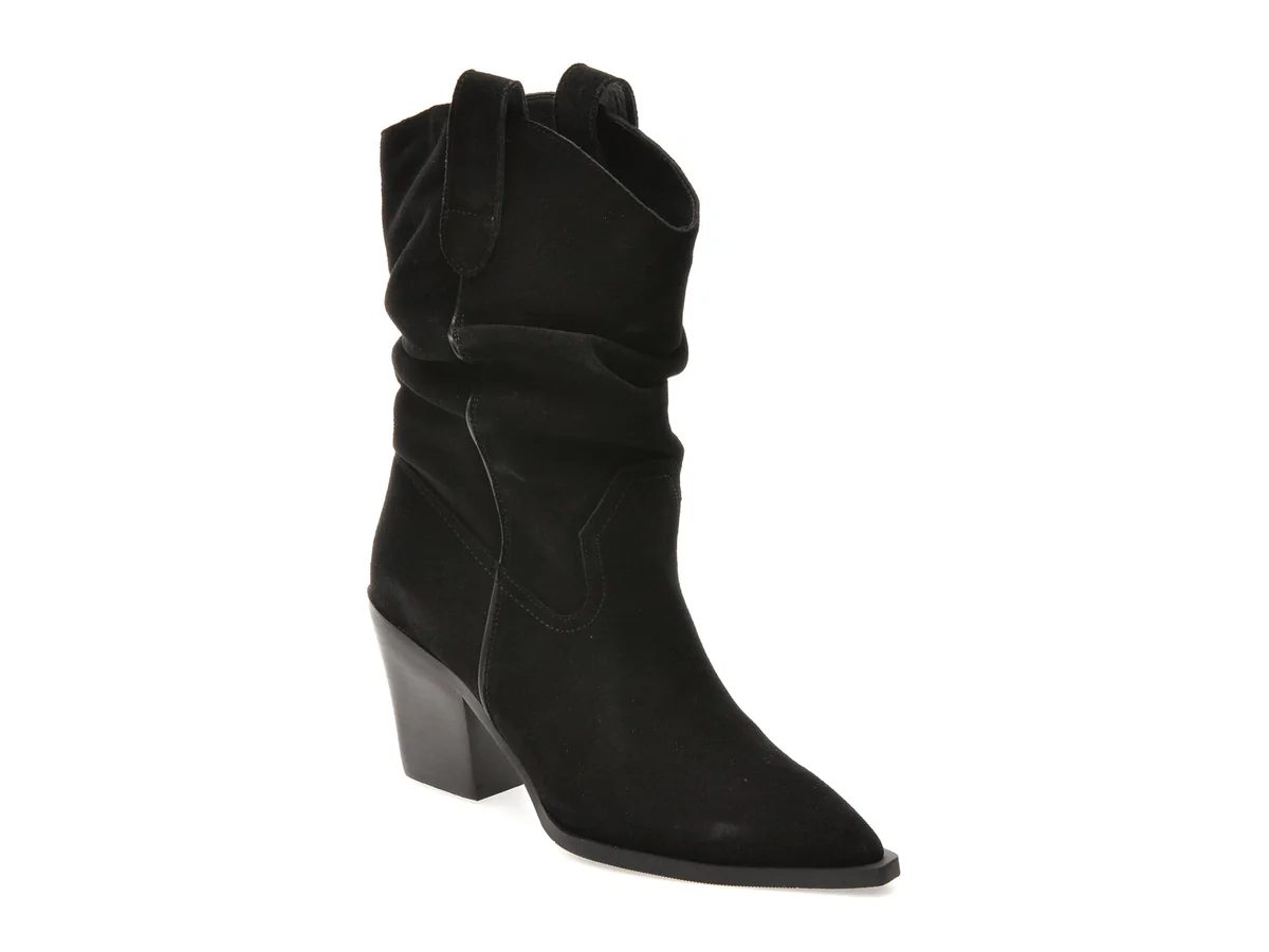 Ciocate Elegante Flavia Passini Negre, Ac5924, Din Piele Întoarsă
