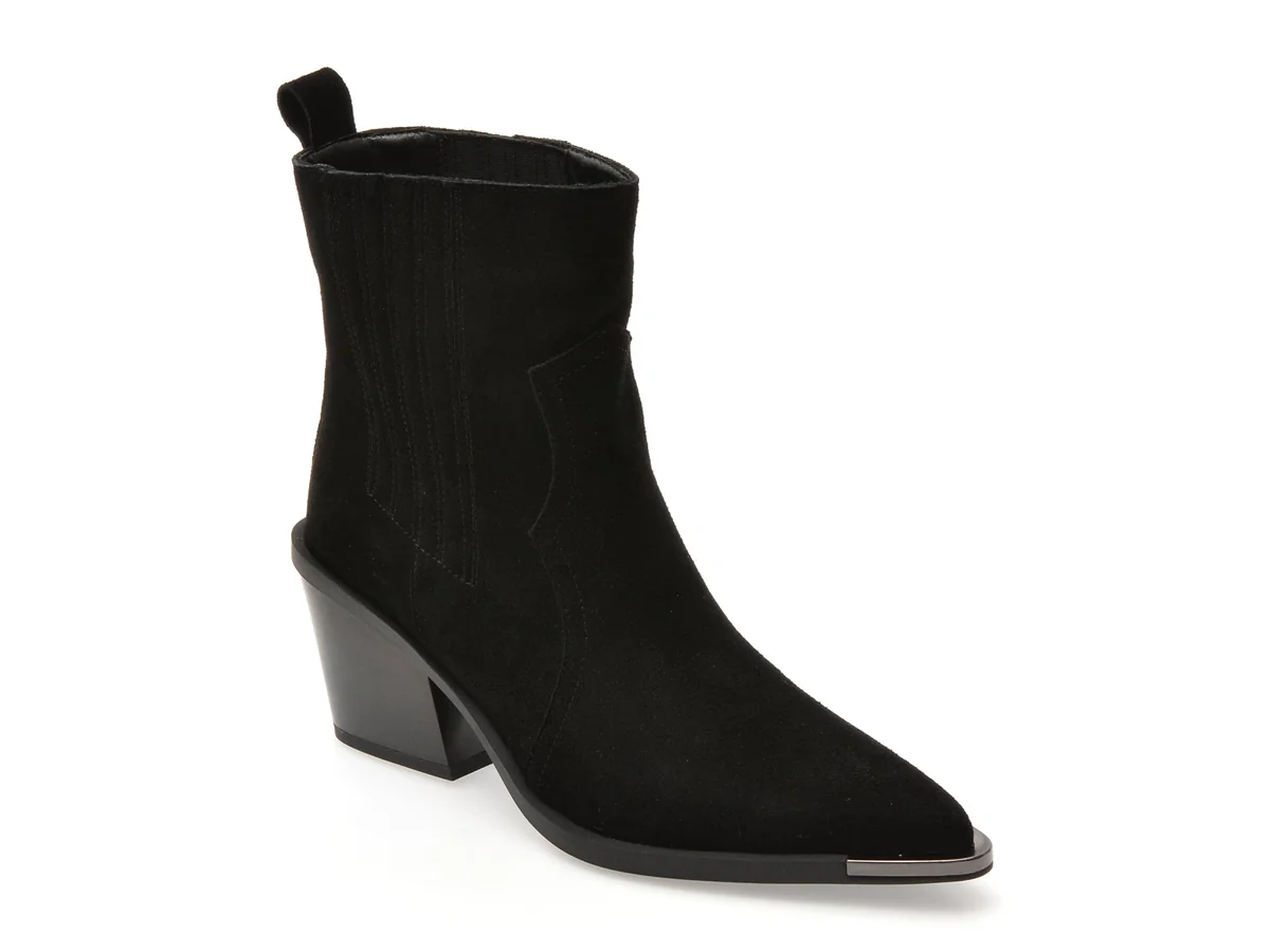 Ciocate Elegante Flavia Passini Negre, Ac5985, Din Piele Intoarsă