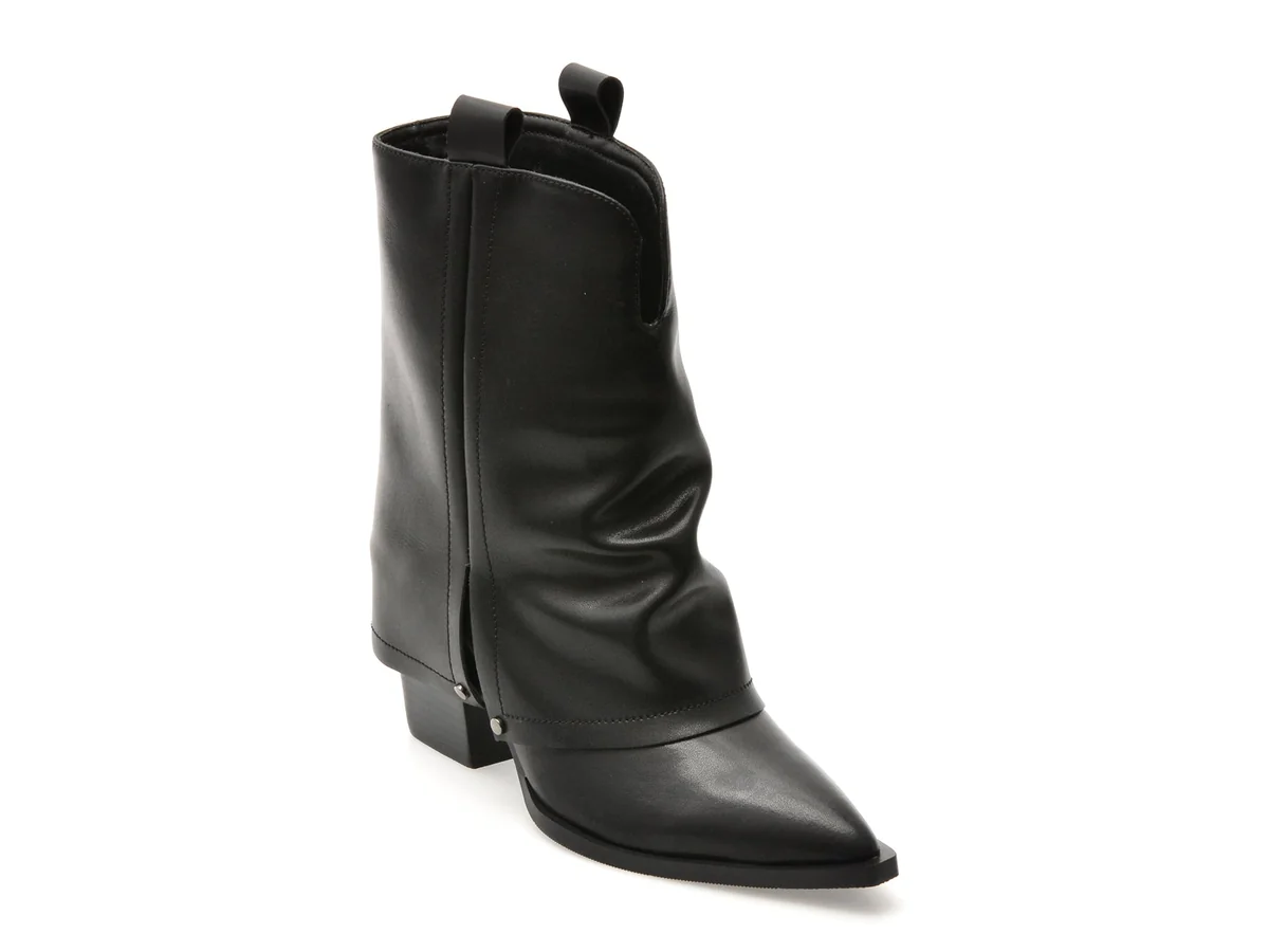 Ciocate Elegante Flavia Passini Negre, Q3772, Din Piele Naturala