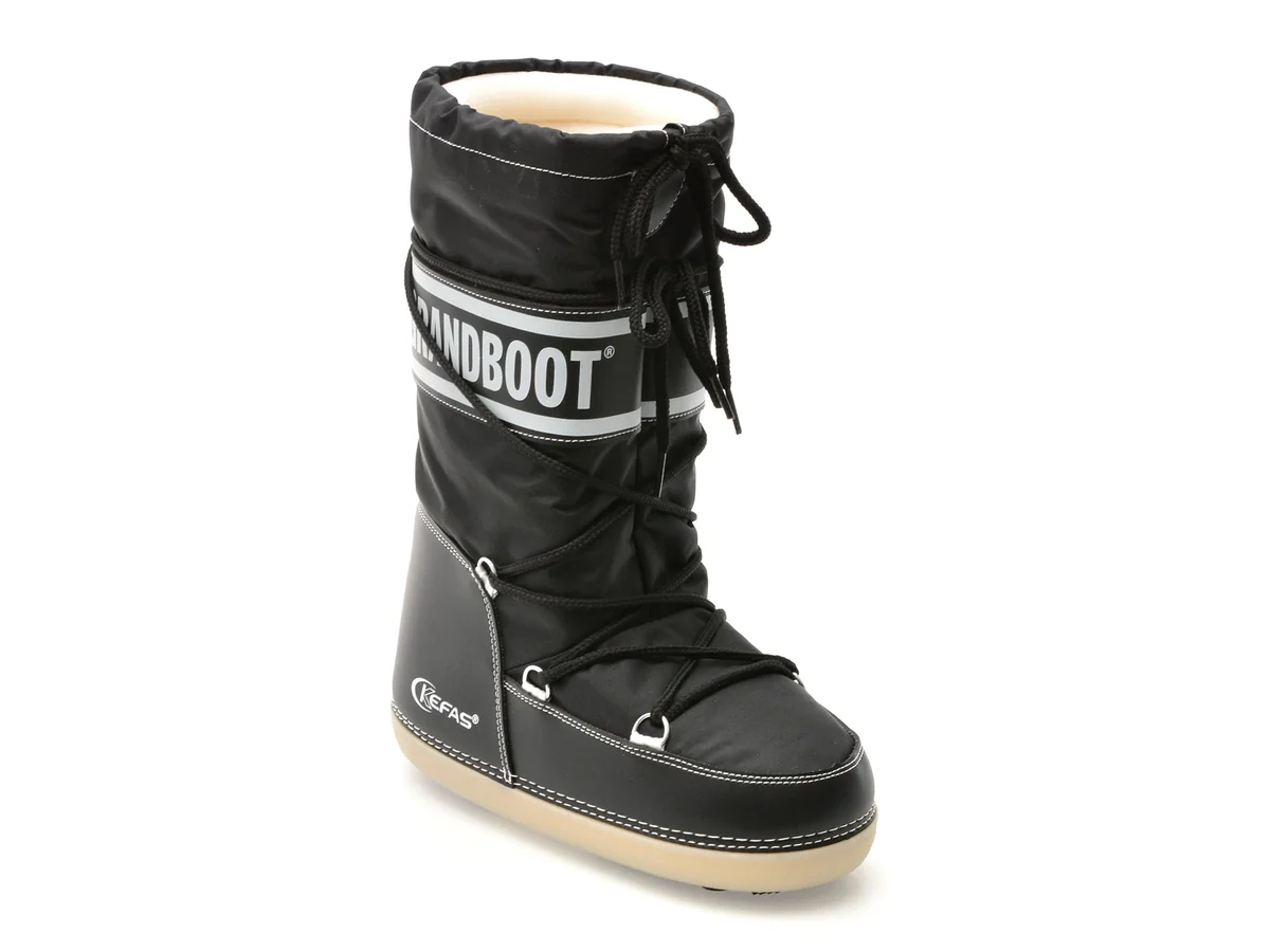 Cizme Granbboot Negre 01 Din Material Textil