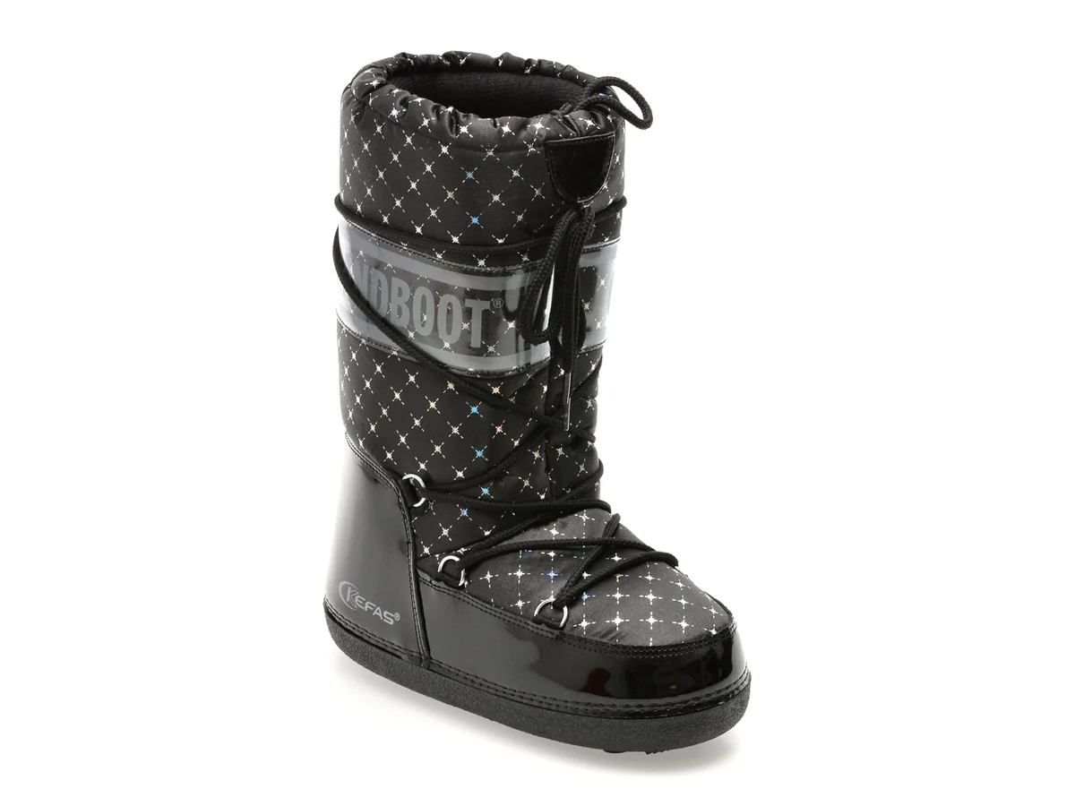 Cizme Grandboot Negre Gbluxy 01 Din Material Textil
