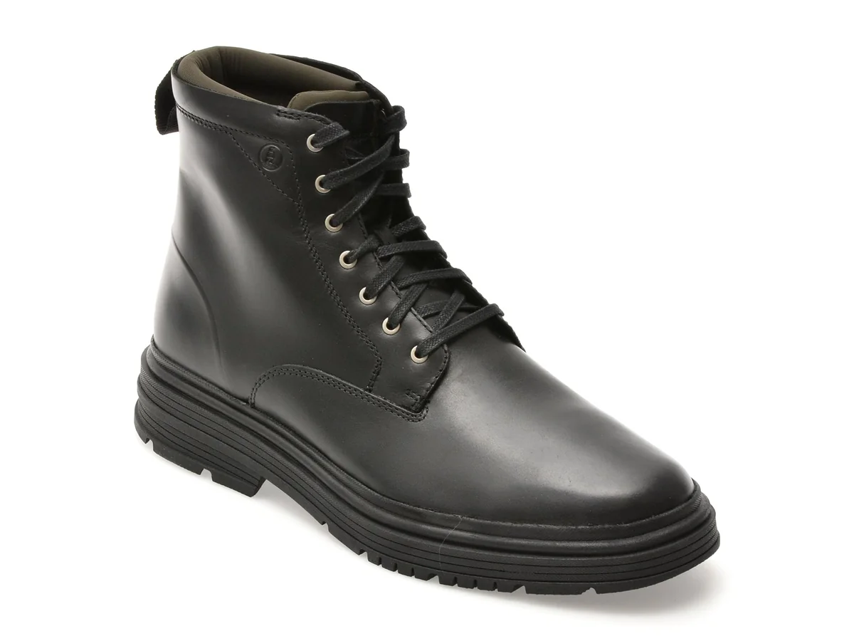 Ghete Clarks Negre Badbury Hi Wp Din Piele Naturala