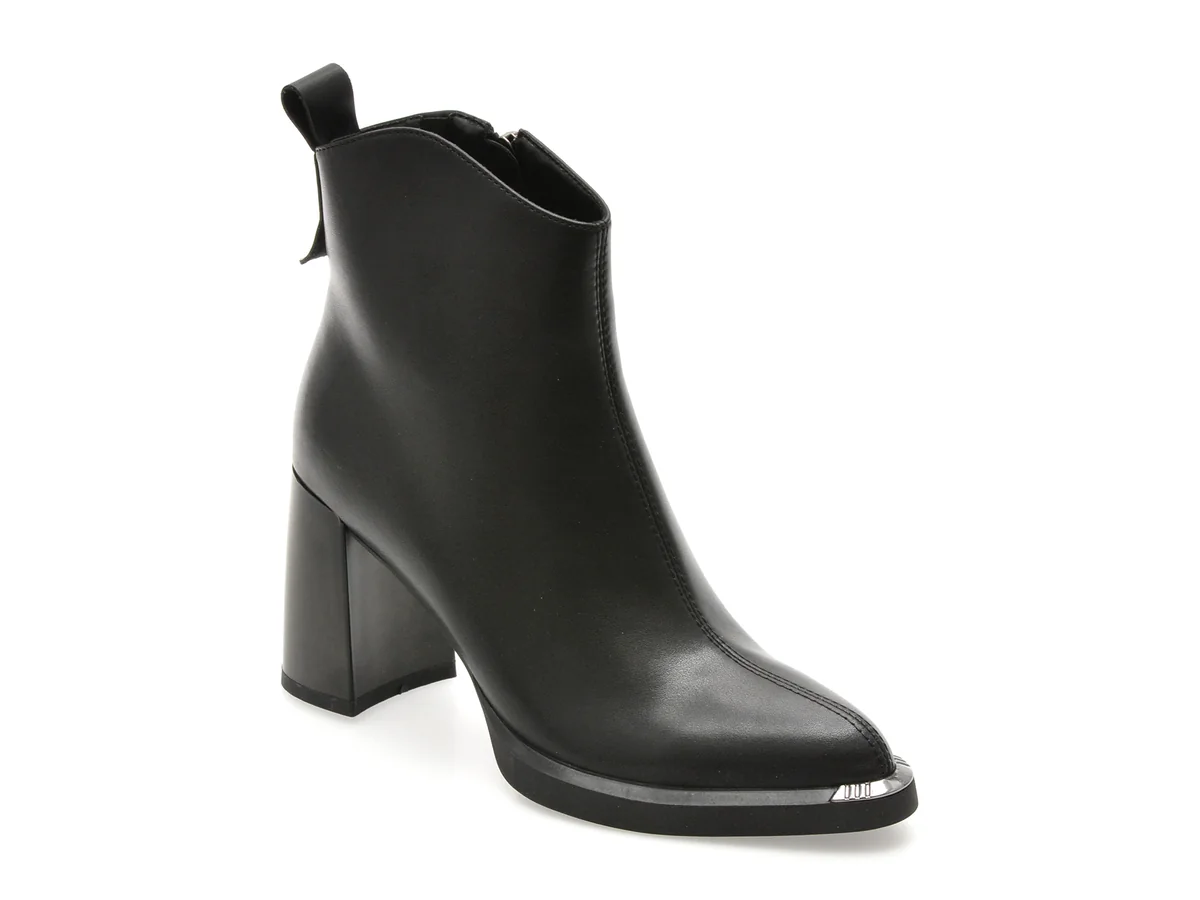 Botine Flavia Passini Negre, C5995, Din Piele Naturală