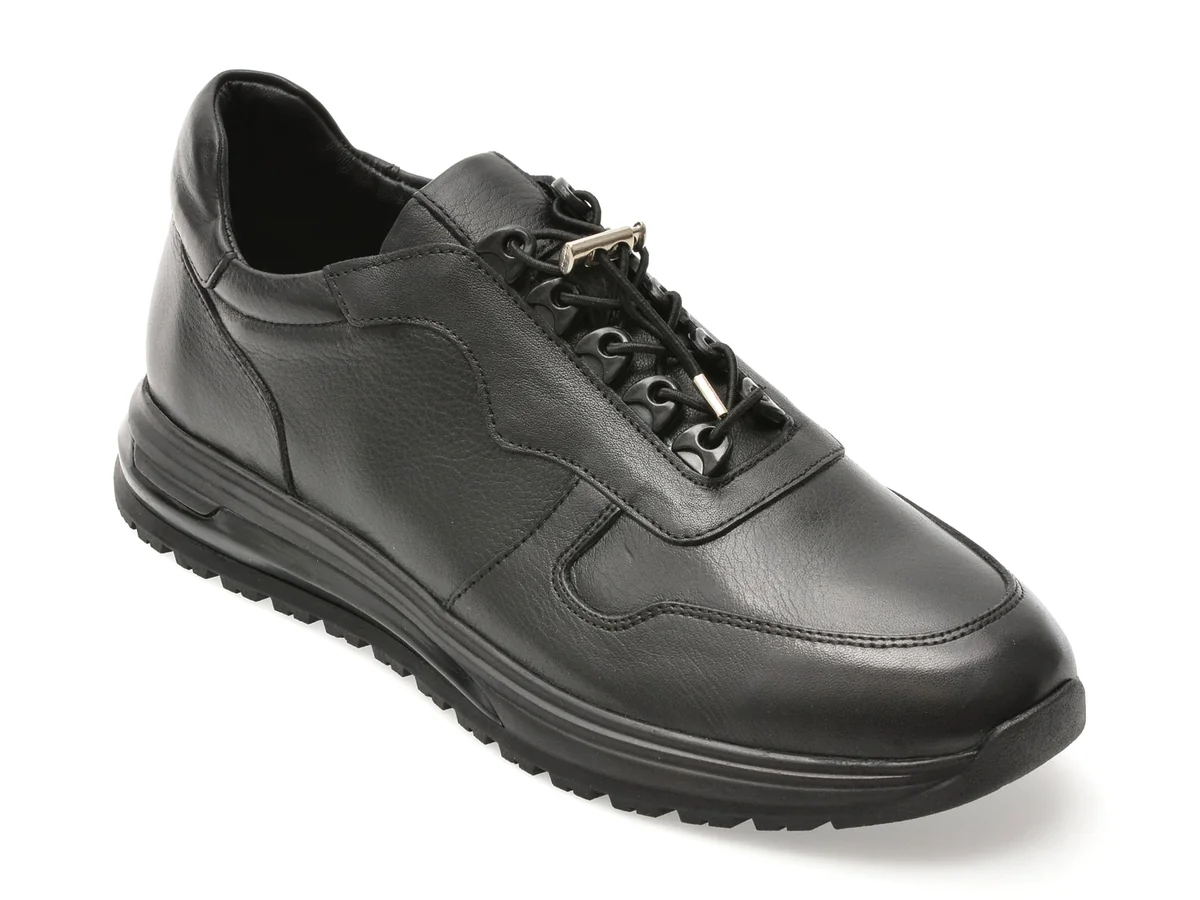 Pantofi Sport Gryxx Negri, M7642, Din Piele Naturala