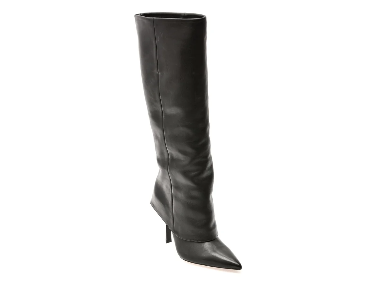 Cizme Elegante Aldo Negre, Lenoria 001, Din Piele Naturală