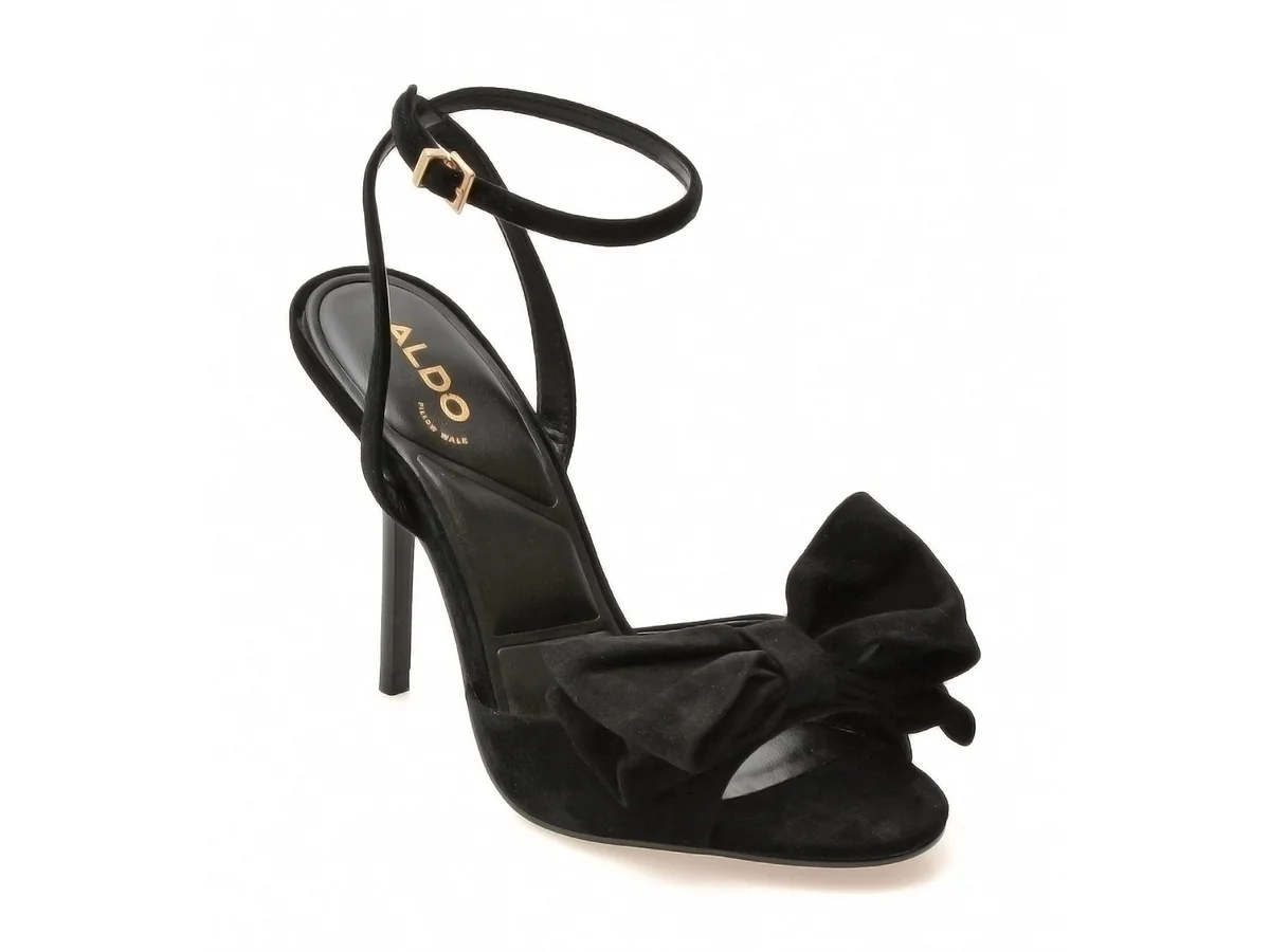Sandale Elegante Aldo Negre Tinsletta 009 Din Piele Întoarsă
