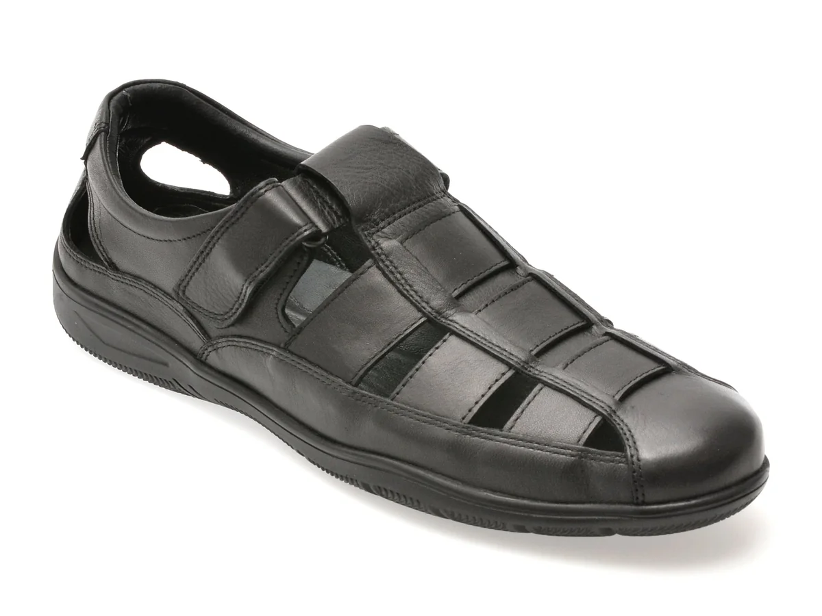 Sandale Bite The Bullet Negre A18 Din Piele Naturala
