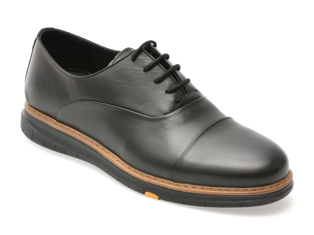 Pantofi Eleganți Otter Negri, 1097, Din Piele Naturală