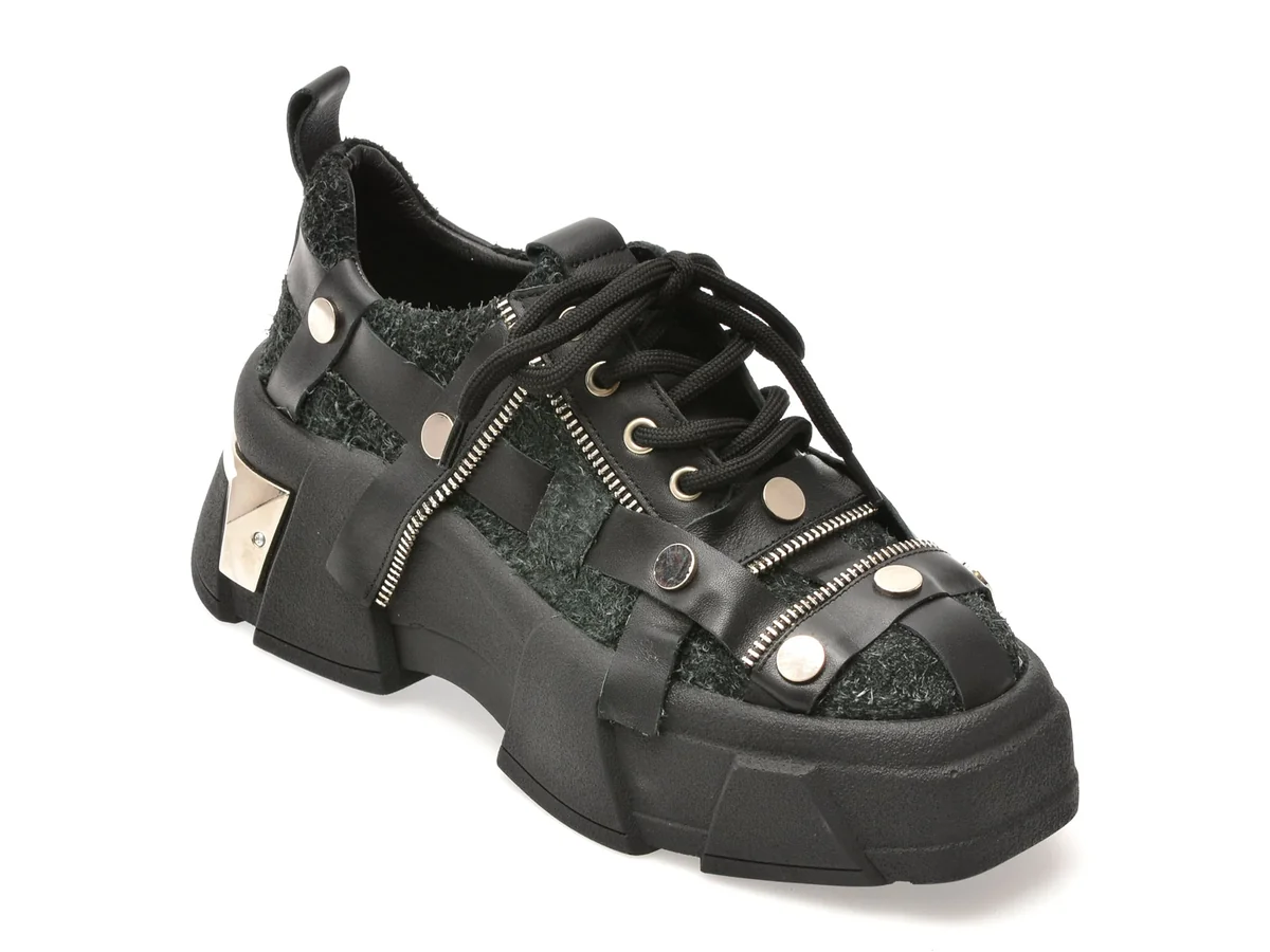 Pantofi Sport Gryxx Negri, 431031, Din Piele Naturala
