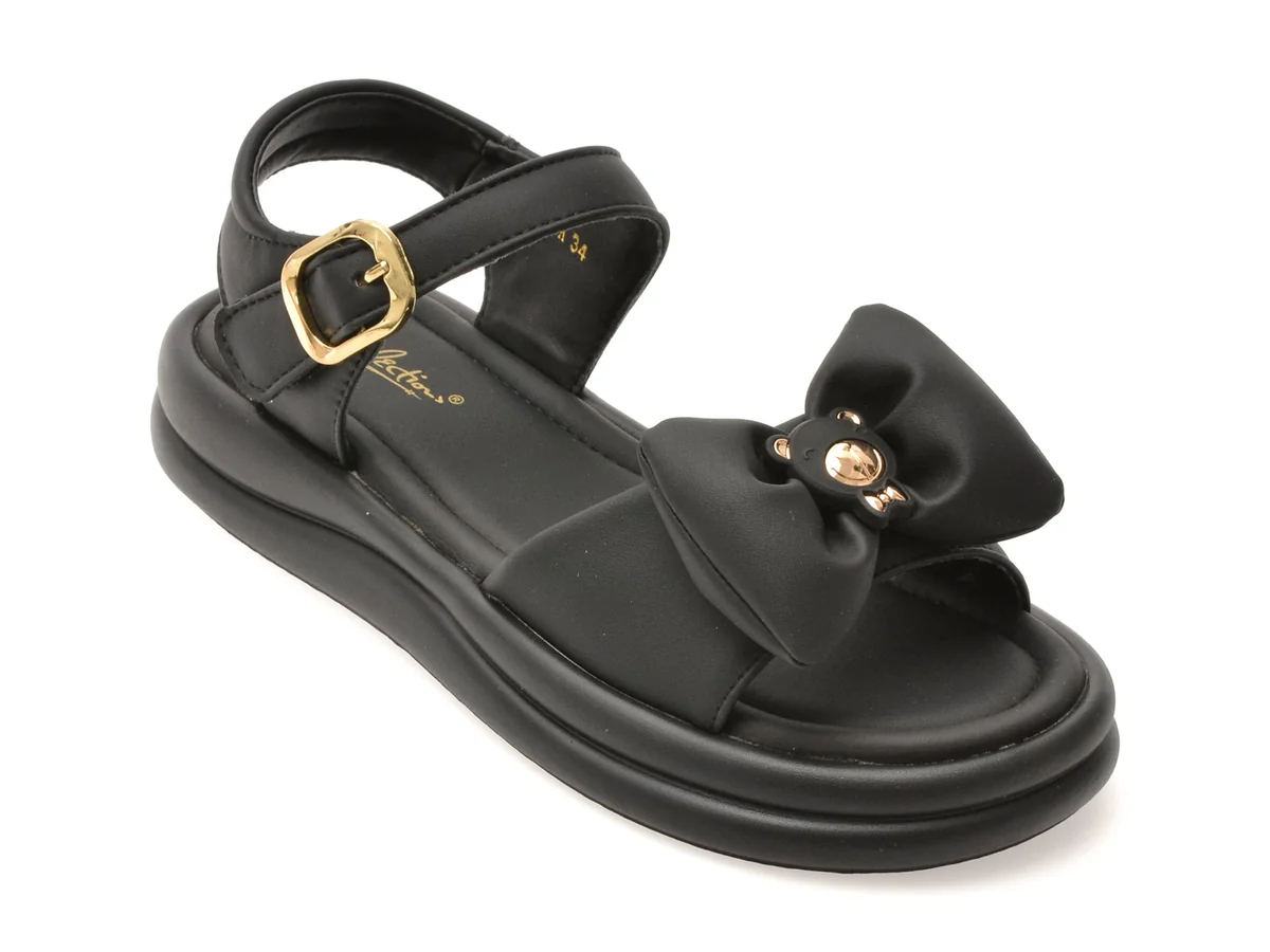 Sandale Selection Kids Negre, 25808, Din Piele Ecologica