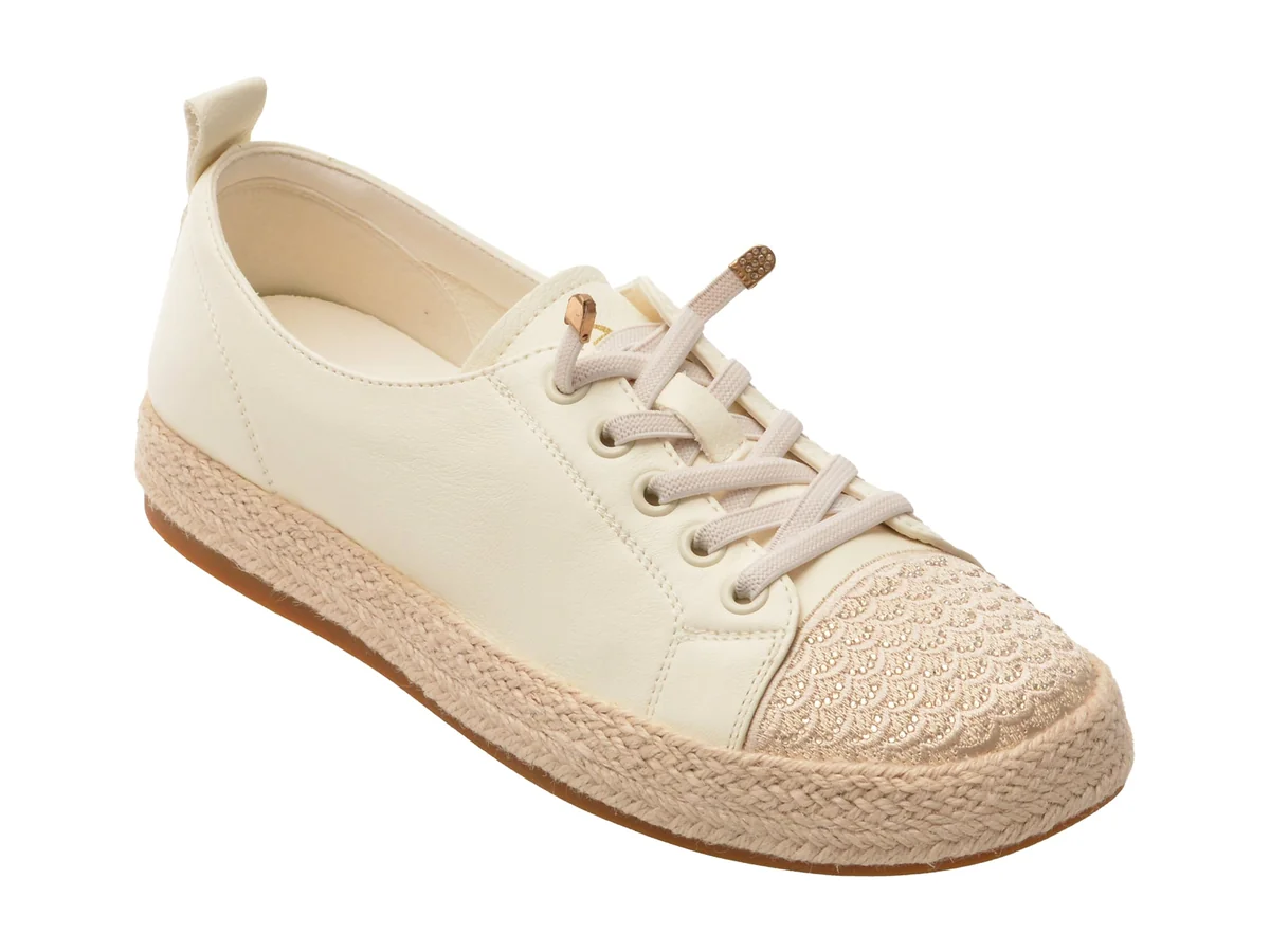 Pantofi Sport Epica Albi 552 Din Piele Naturala