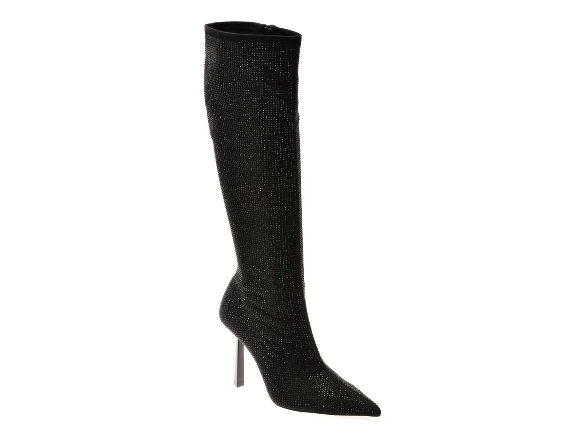 Cizme Elegante Aldo Negre, Innez 007, Din Material Textil