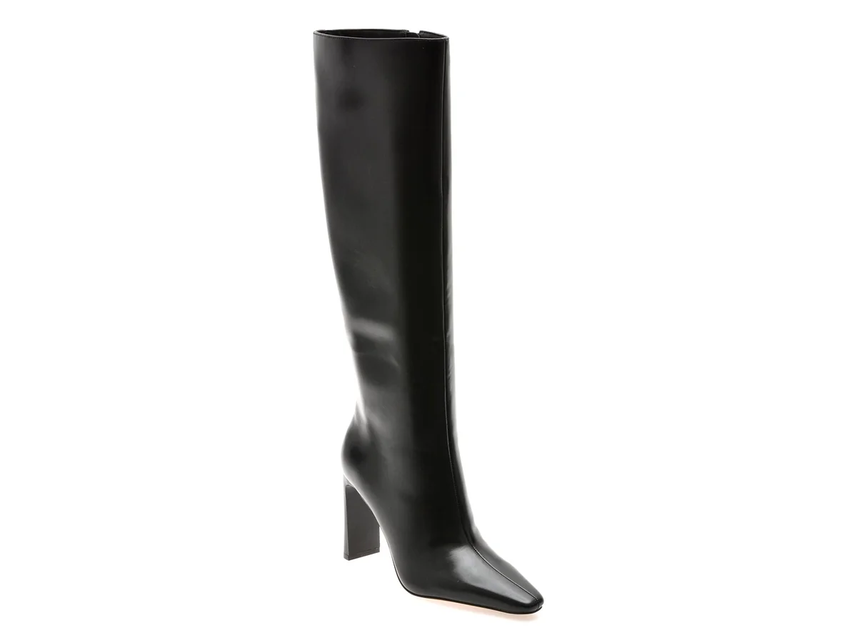 Cizme Elegante Aldo Negre, Elyne 007, Din Piele Ecologică
