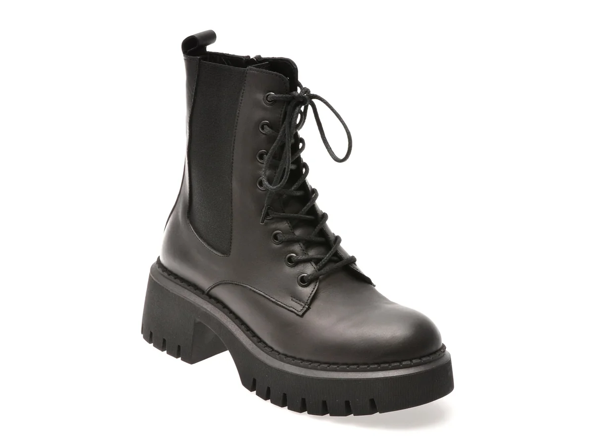 Ghete Molly Bessa Negre, 6298133, Din Piele Naturala