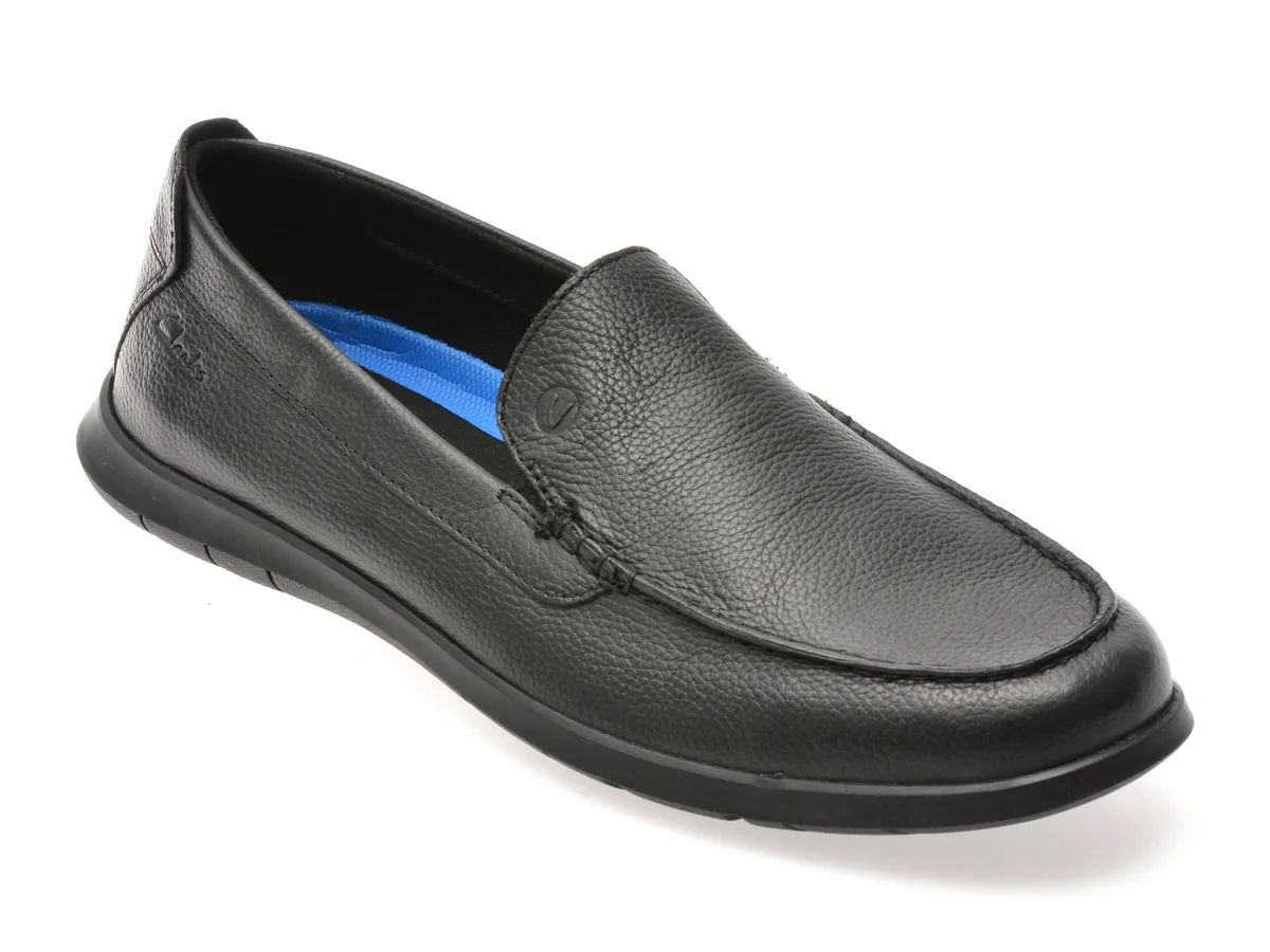 Mocasini Clarks Negri, Flexway Step, Din Piele Naturală
