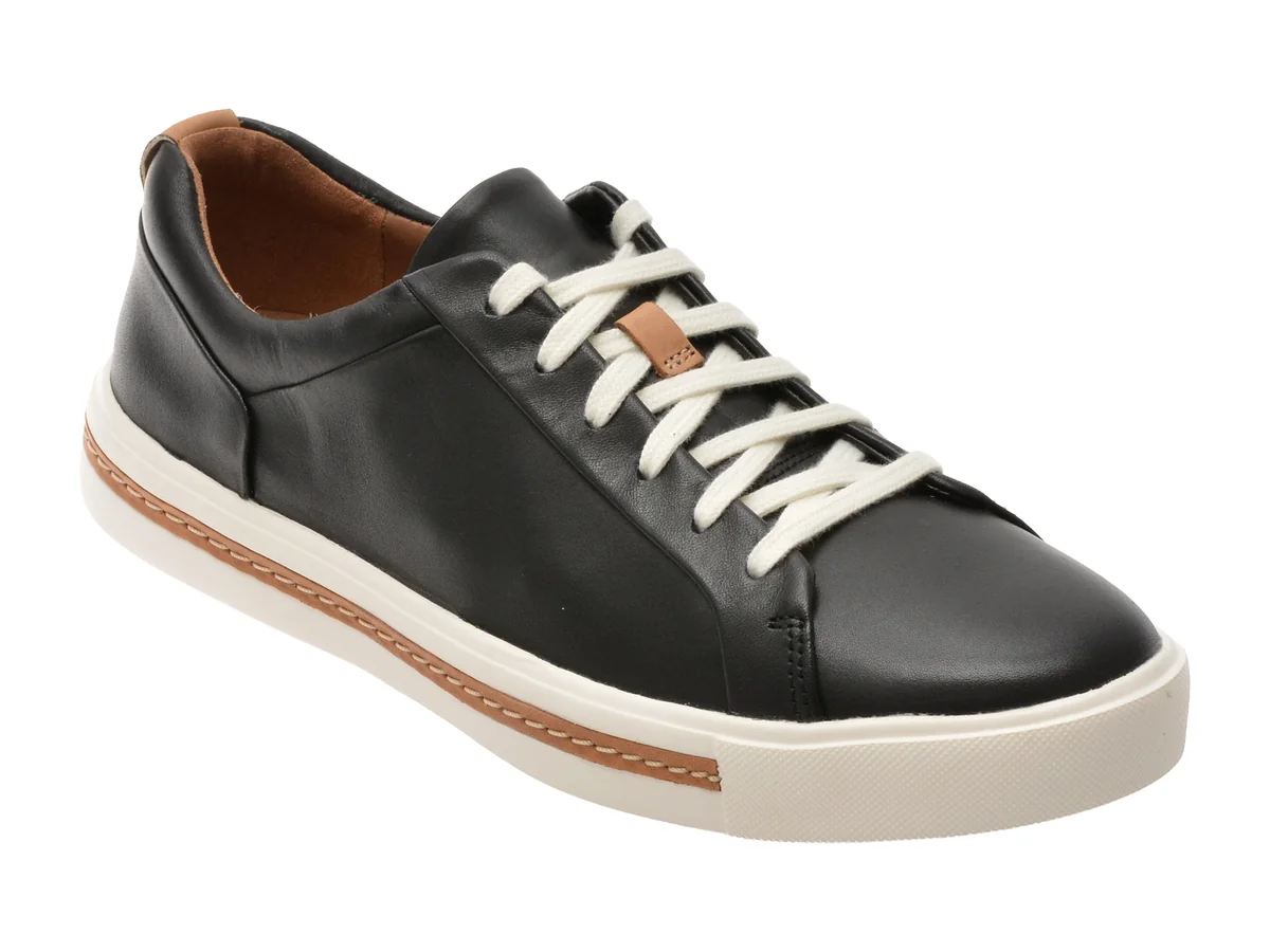 Pantofi Sport Clarks Negri, Unmala, Din Piele Naturală
