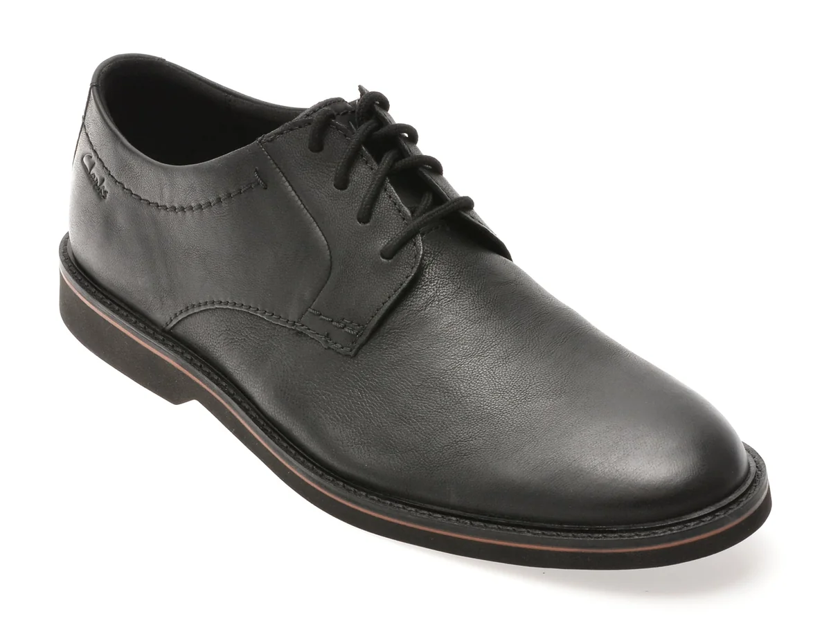 Pantofi Eleganți Clarks Negri, Atticus Lt Lace, Din Piele Naturală
