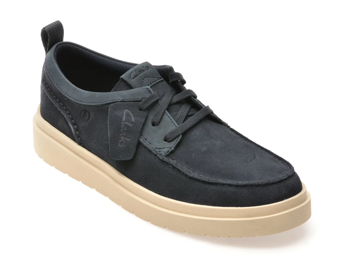 Mocasini Clarks Bleumarin, Polden Moc, Din Piele Întoarsă