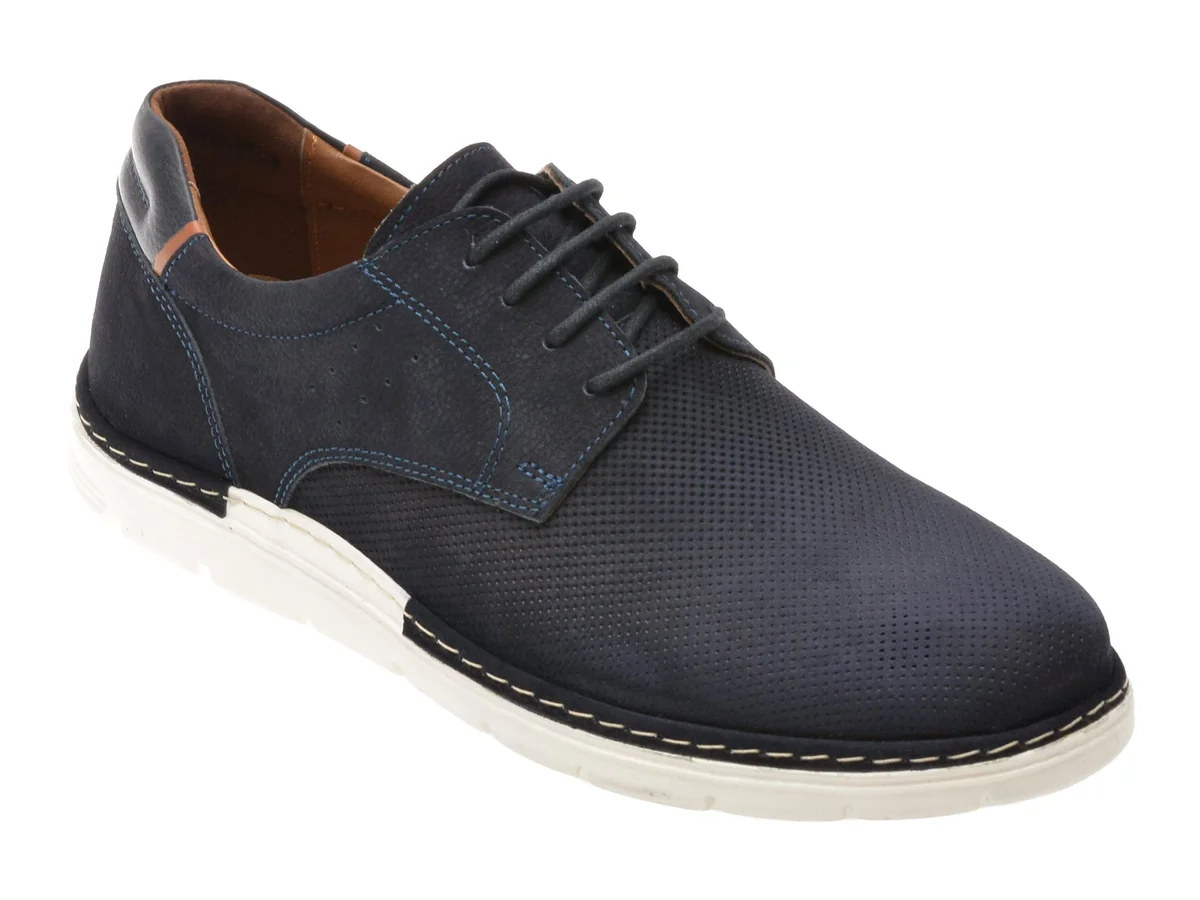 Pantofi Otter Bleumarin, E1971, Din Nãbuc