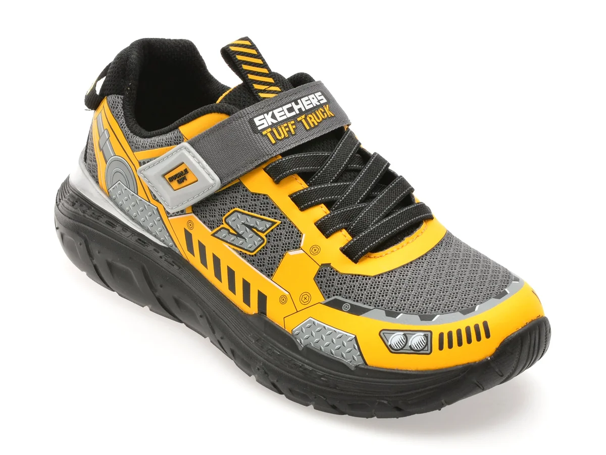 Pantofi Sport Skechers Galbeni, Skechers Tracks, Din Material Textil