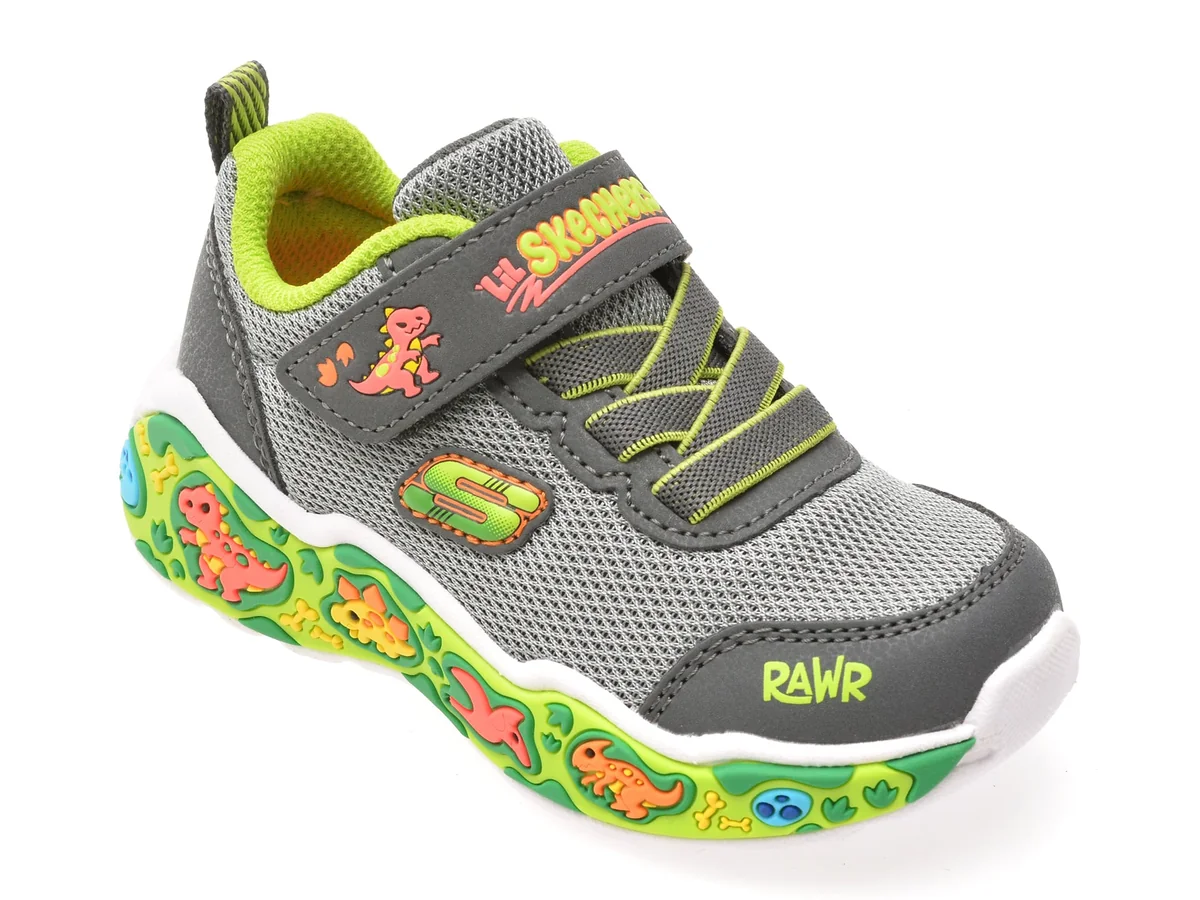 Pantofi Sport Skechers Gri, Play Scene, Din Material Textil