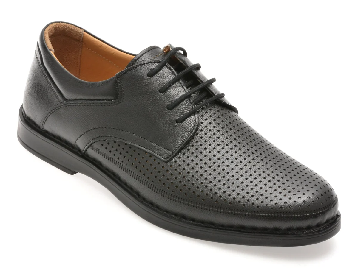 Pantofi Showman Negri, SH5001, Din Piele Naturala