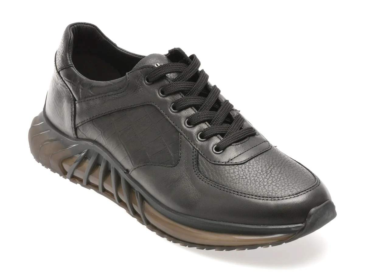 Pantofi Sport Bite The Bullet Negri, Kl210, Din Piele Naturală