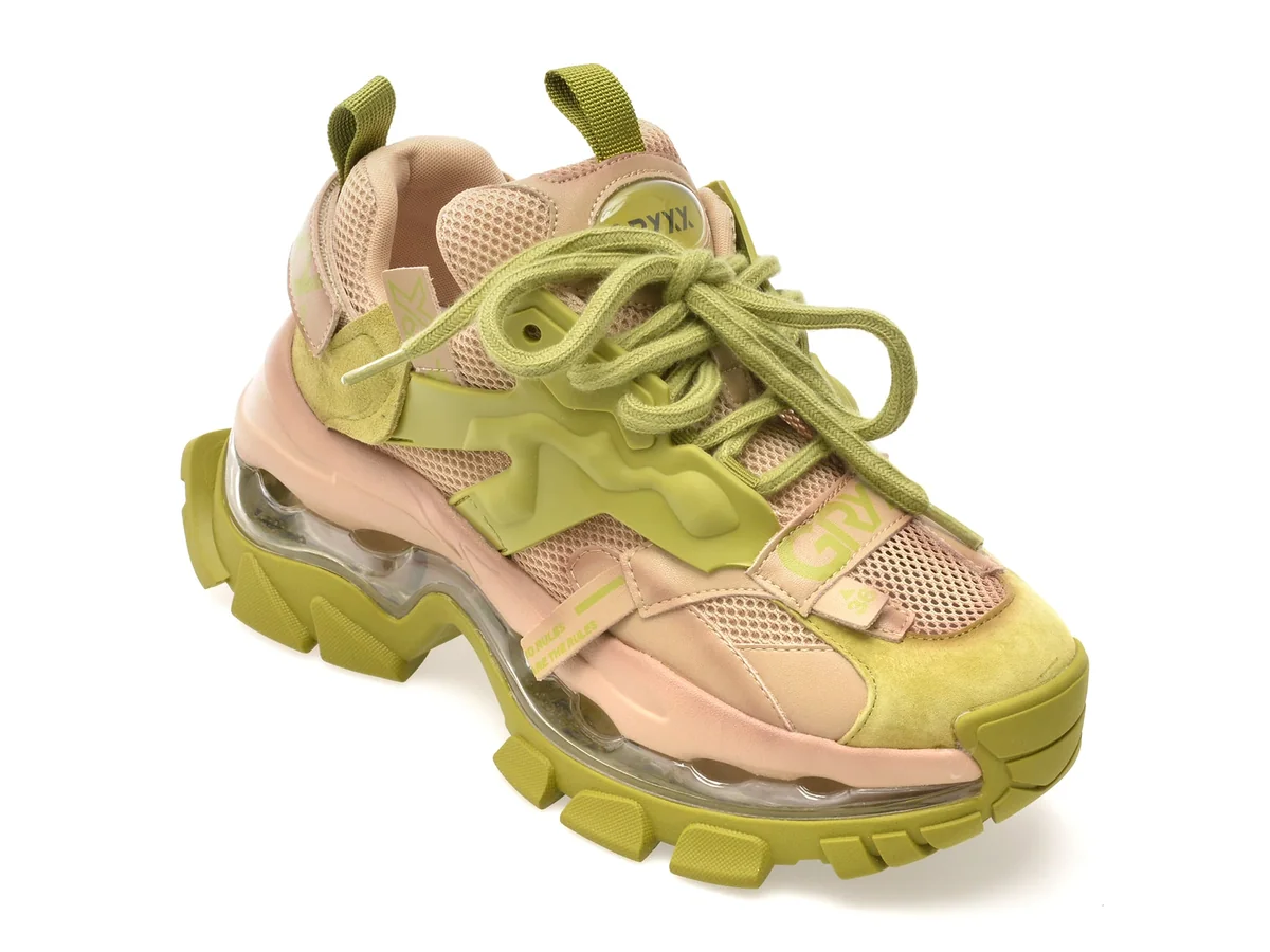 Pantofi Sport Gryxx Verzi, 666128, Din Material Textil