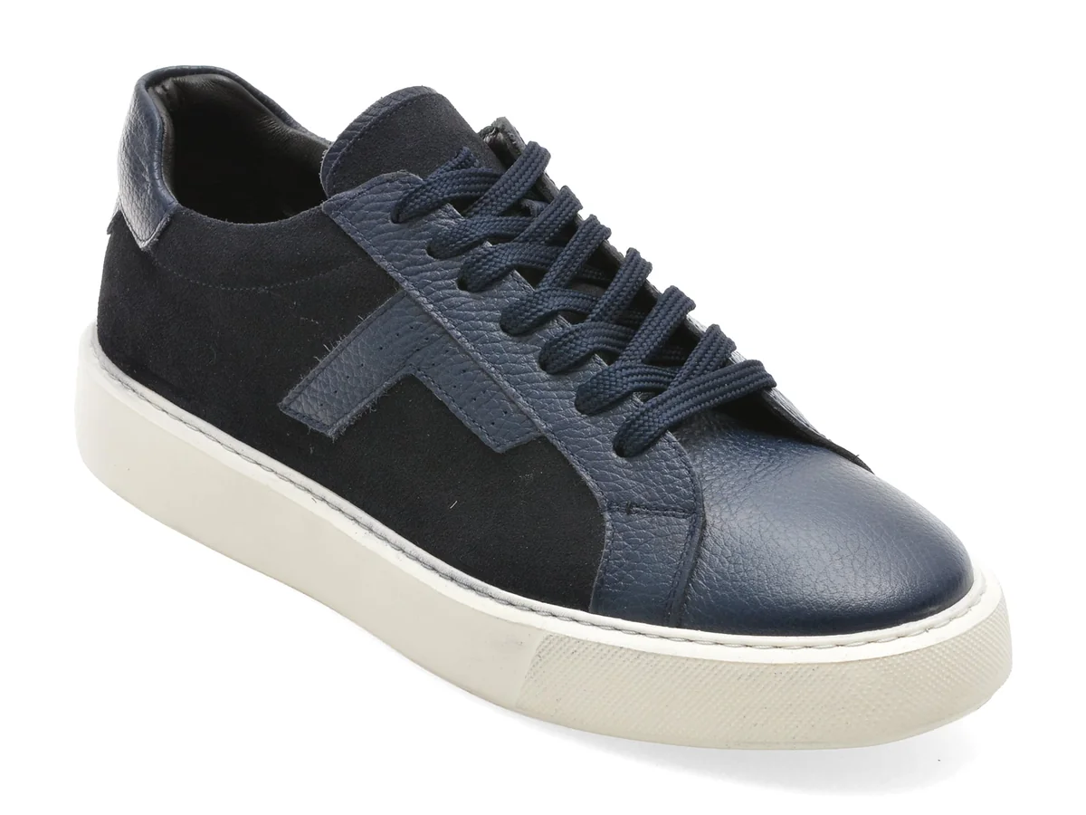 Pantofi Sport Bite The Bullet Negri, WB004, Din Piele Întoarsă