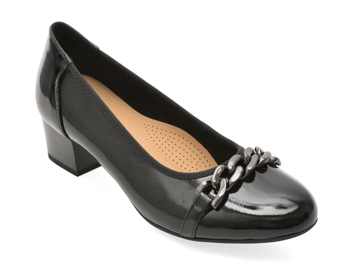 Pantofi Eleganti Karisma Negri, JI60009, Din Piele Naturală Lăcuită