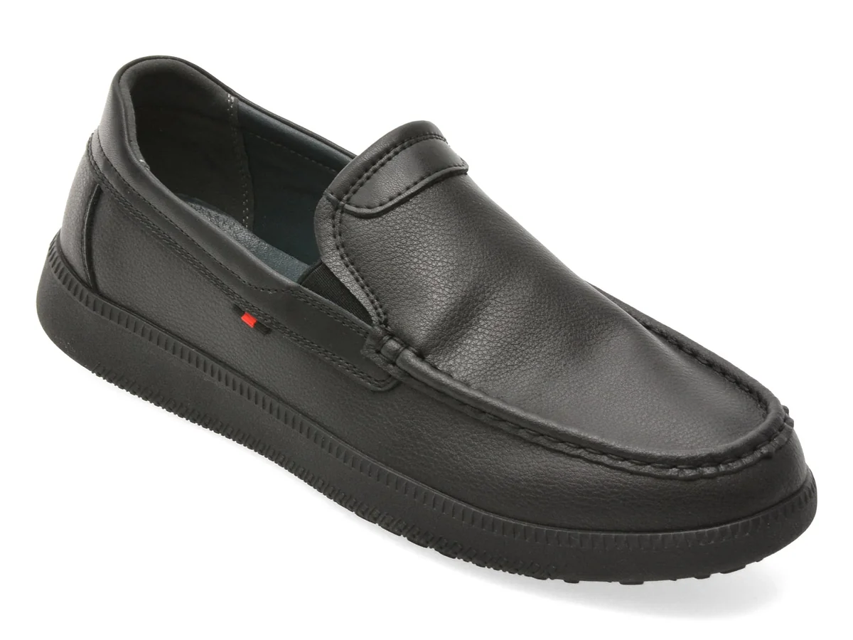 Mocasini Otter Negri, FM60012, Din Piele Naturala