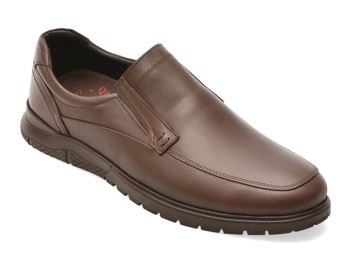 Pantofi Otter Maro, 575, Din Piele Naturala