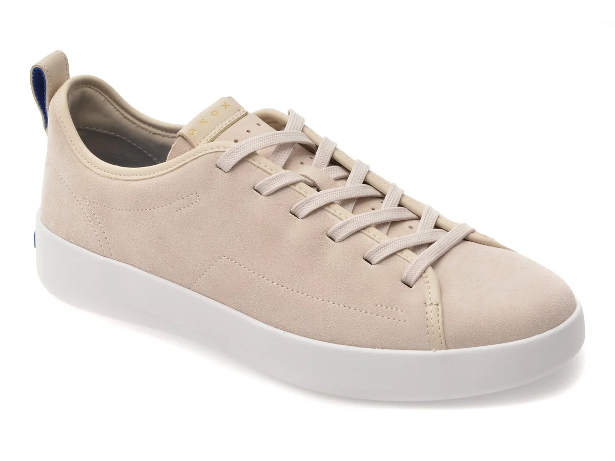 Pantofi Sport Geox Bej, U655KA, Din Piele Întoarsă