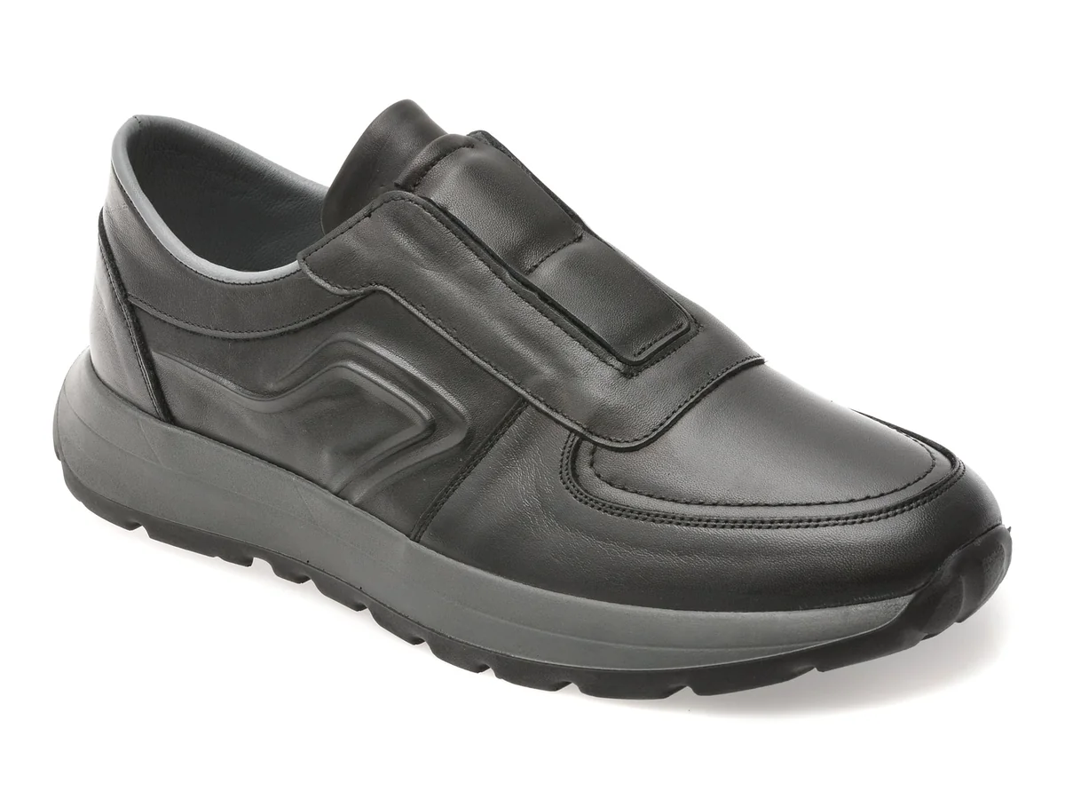 Pantofi Sport Otter Negri DD1200 Din Piele Naturală