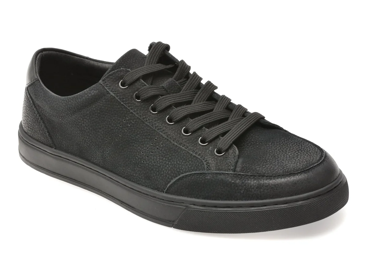 Pantofi Sport Epica Negri, 1298, Din Piele Naturala