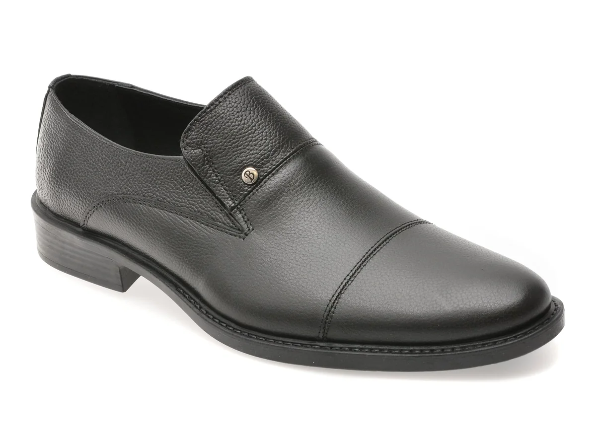 Pantofi Eleganti Bite The Bullet Negri, BRL820, Din Piele Naturala