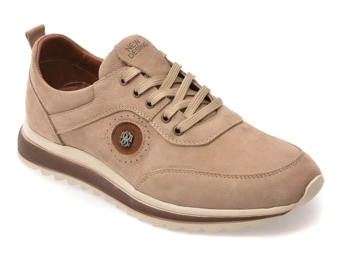 Pantofi Sport Bite The Bullet Gri, FV076, Din Piele Naturală